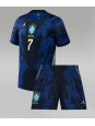 Otroške Nogometnih dresov Brazilija Vinicius Junior #7 Gostujoči SP 2026 Kratki rokavi (+ hlače)